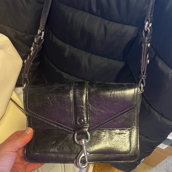Rebecca Minkoff Black Leather Crossbody - Picture 1 of 5